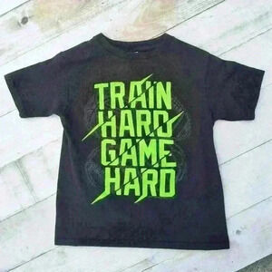 Delta Pro Weight Boys Train Hard Graphics Sports T-shirt SS Black Size 5